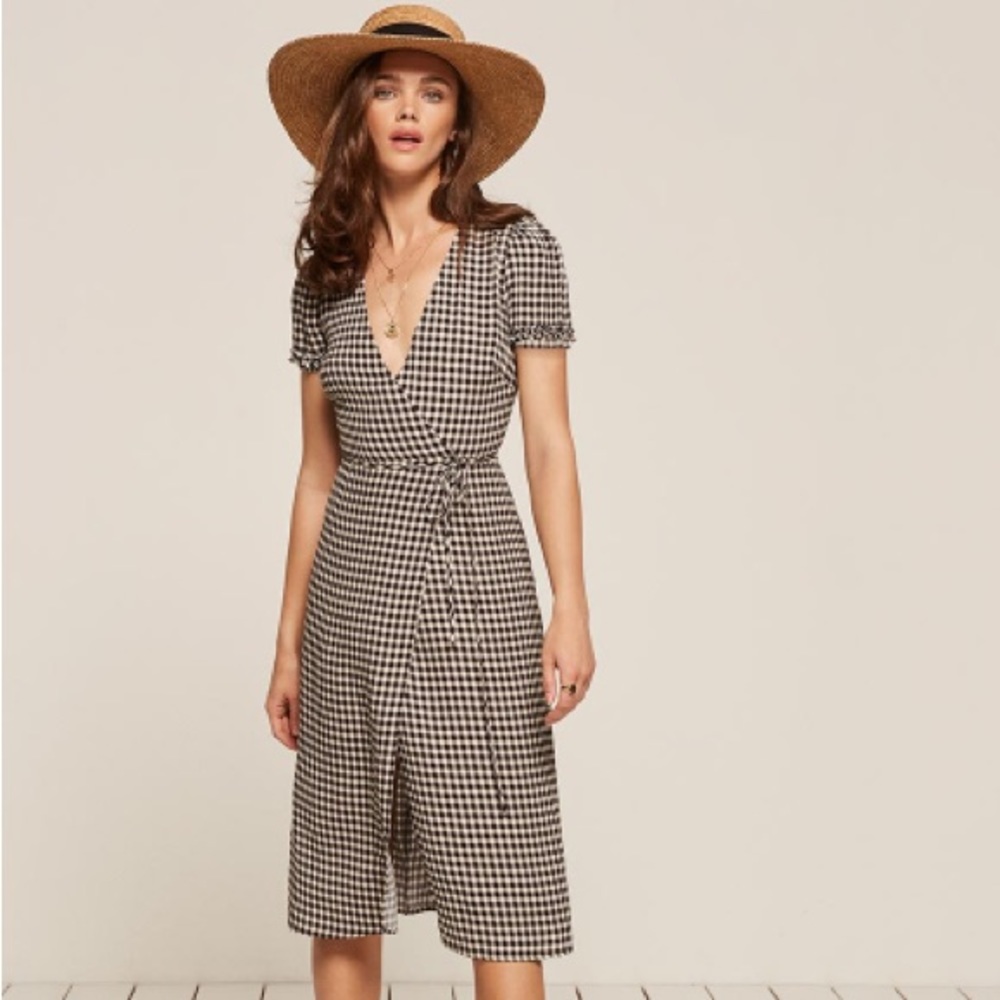 Reformation Addy Dress Gingham